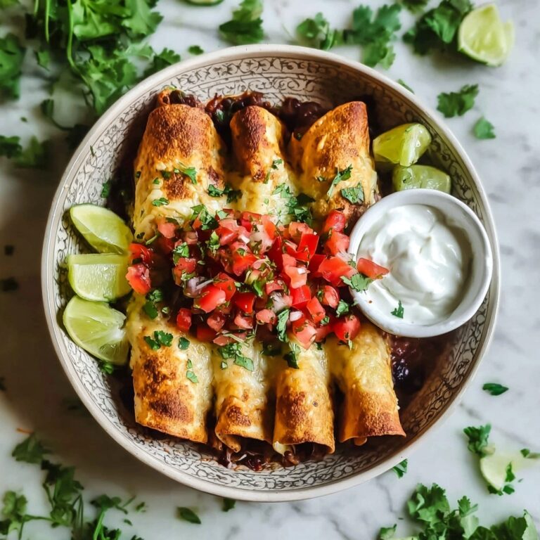Savory Black Bean Flautas Recipe
