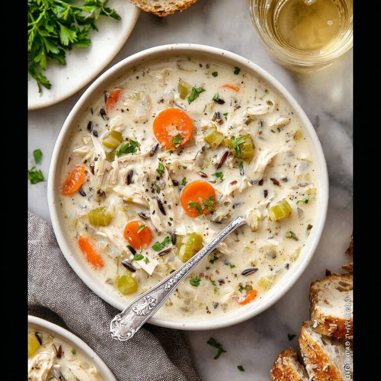 Creamy Crockpot Chicken Wild Rice Soup Recipe
