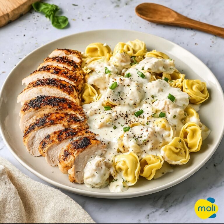 Tortellini Alfredo with Grilled Chicken Recipe