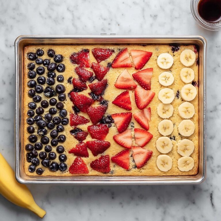 Sheet Pan Pancakes with Fresh Fruit and Chocolate Chips Recipe