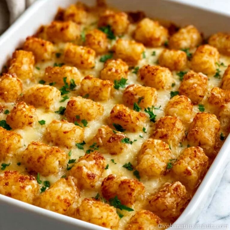 Cheddar Ranch Chicken Tater Tot Bake Recipe