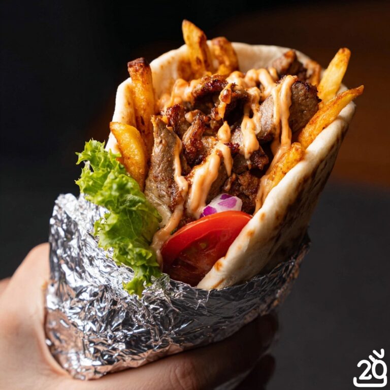 Greek Chicken Gyros with Lemon Sauce and Crispy Chips Recipe