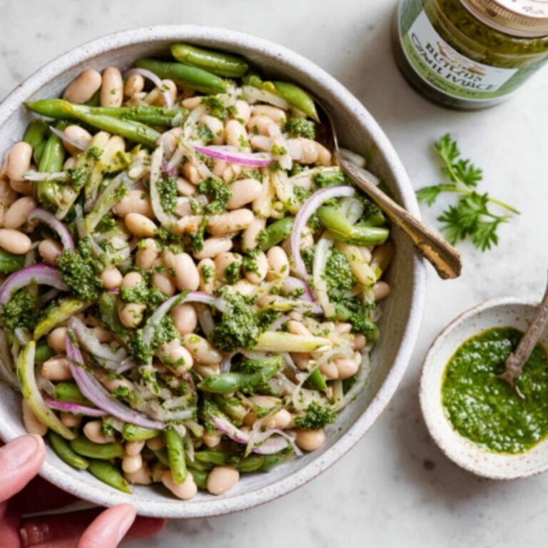 Marinated Cilantro Lime Bean Salad with Tostadas Recipe