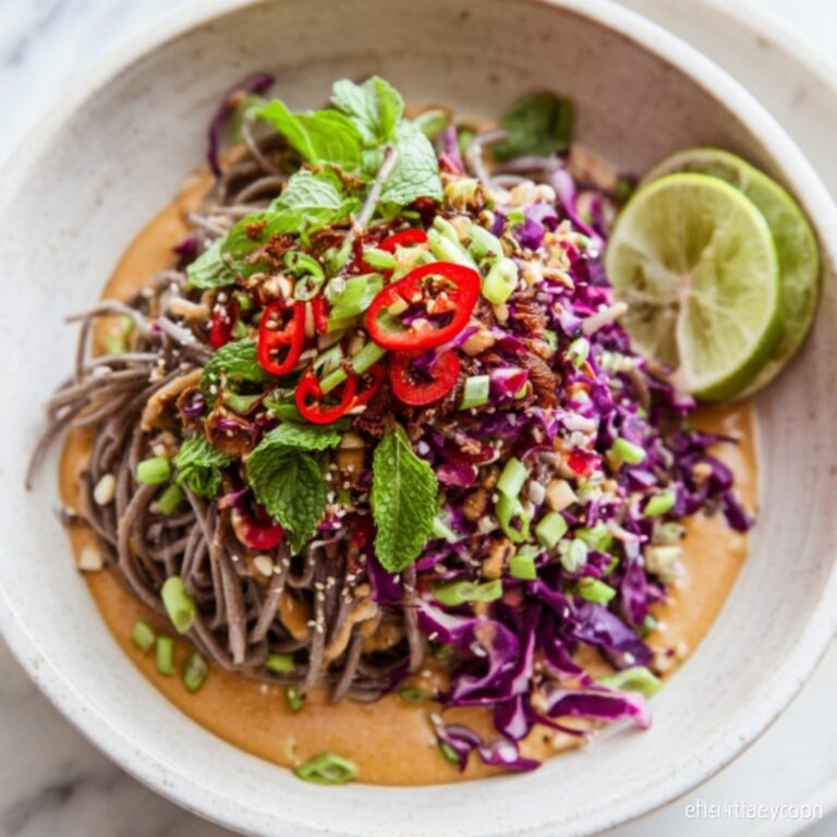 Sesame Chili Cold Soba Noodle Salad Recipe