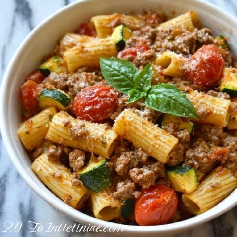 Rigatoni with Sausage, Tomatoes, and Zucchini Recipe