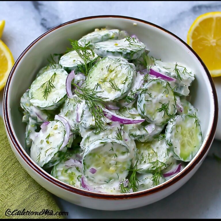 Creamy Tzatziki Cucumber Salad Recipe