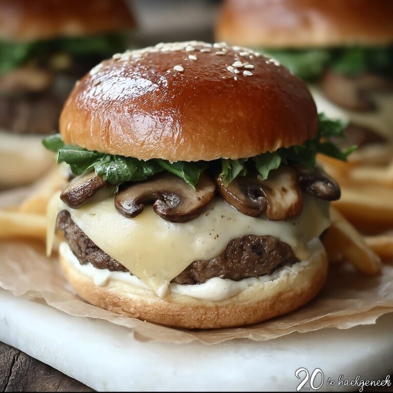 Mouthwatering Mushroom Swiss Burger for Ultimate Grilling Fun Recipe