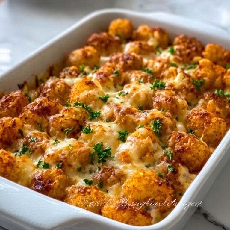 Cheddar Ranch Chicken Tater Tot Bake Recipe