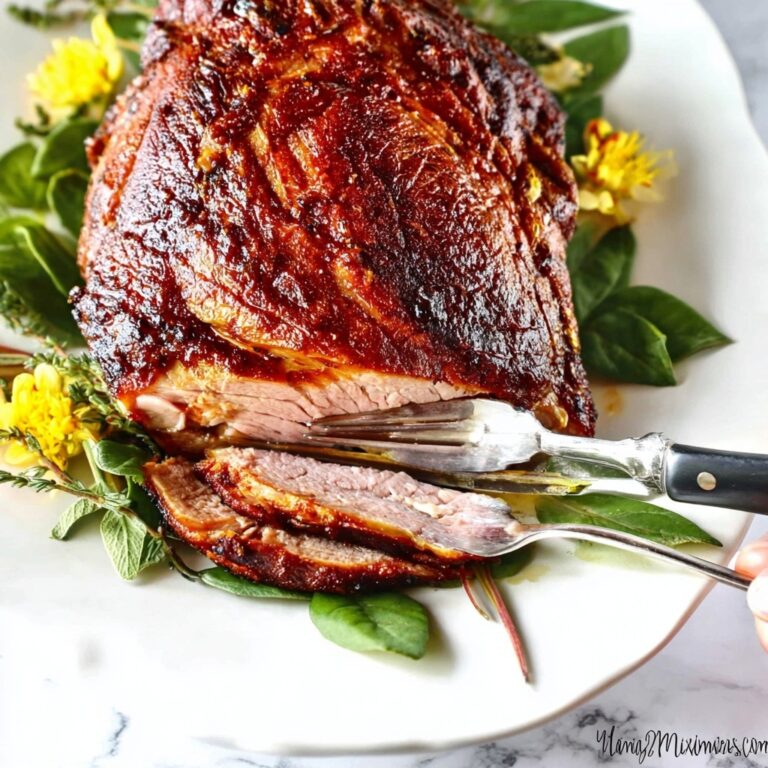 Glazed Oven-Roasted Spiral Ham with Brown Sugar and Honey Finish Recipe