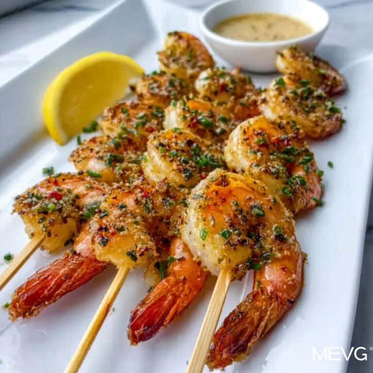 Garlic Parmesan Shrimp Skewers Recipe