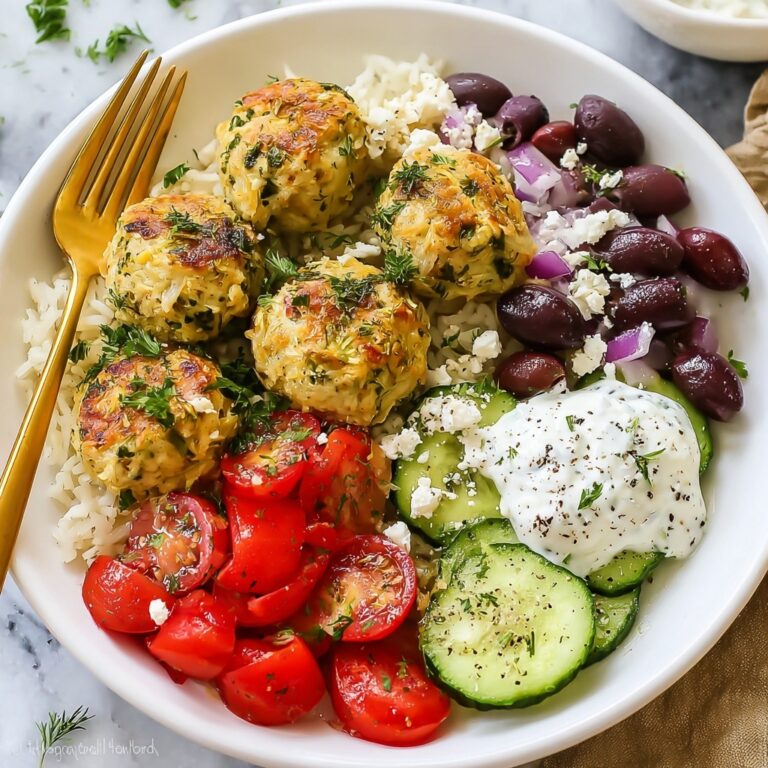 Spinach Feta Turkey Meatballs with Yogurt Sauce Recipe