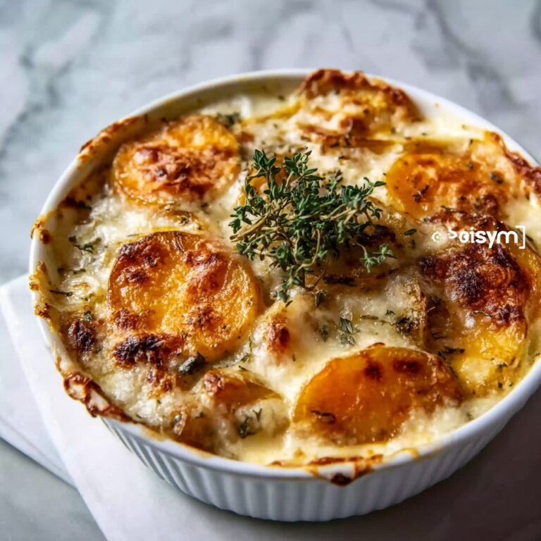 Garlic Scalloped Sweet Potatoes Recipe