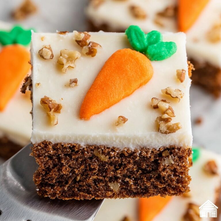 Carrot Sheet Cake with Cream Cheese Frosting and Pecan Topping Recipe