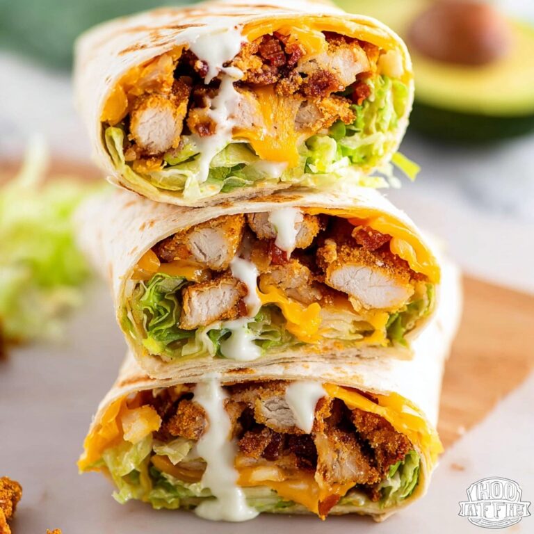 Cheddar Bacon Ranch Chicken Wraps Recipe
