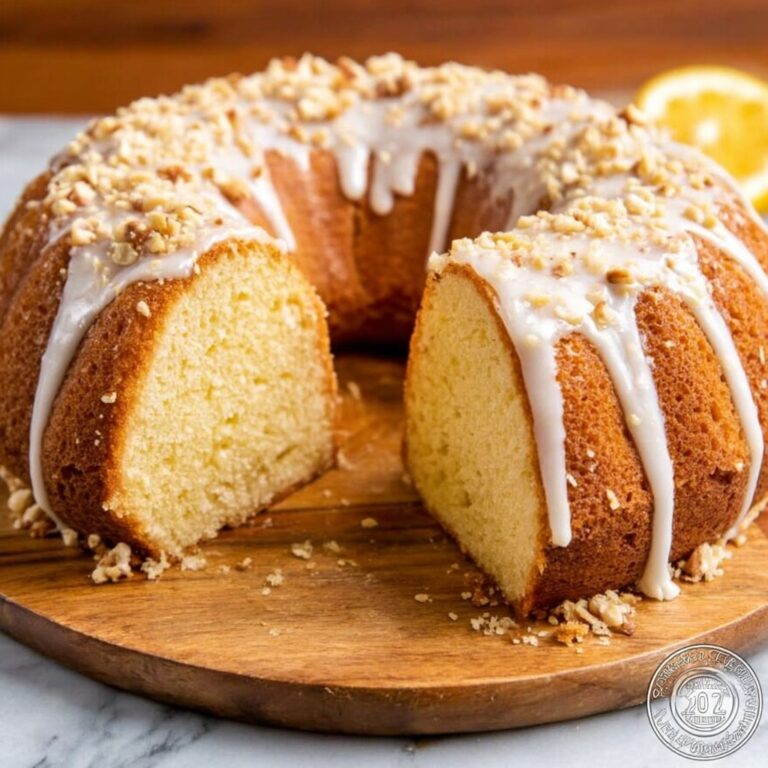 Limoncello Lemon Bundt Cake with Lemon Syrup and Almond Glaze Recipe