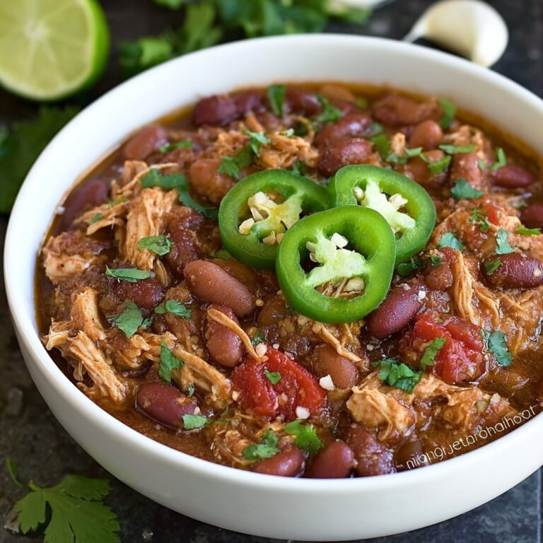 Hearty Jalapeño Beans with Shredded Chicken Recipe