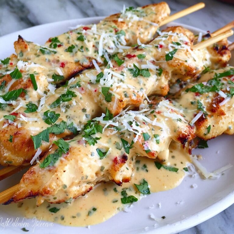 Garlic Parmesan Chicken Skewers Recipe
