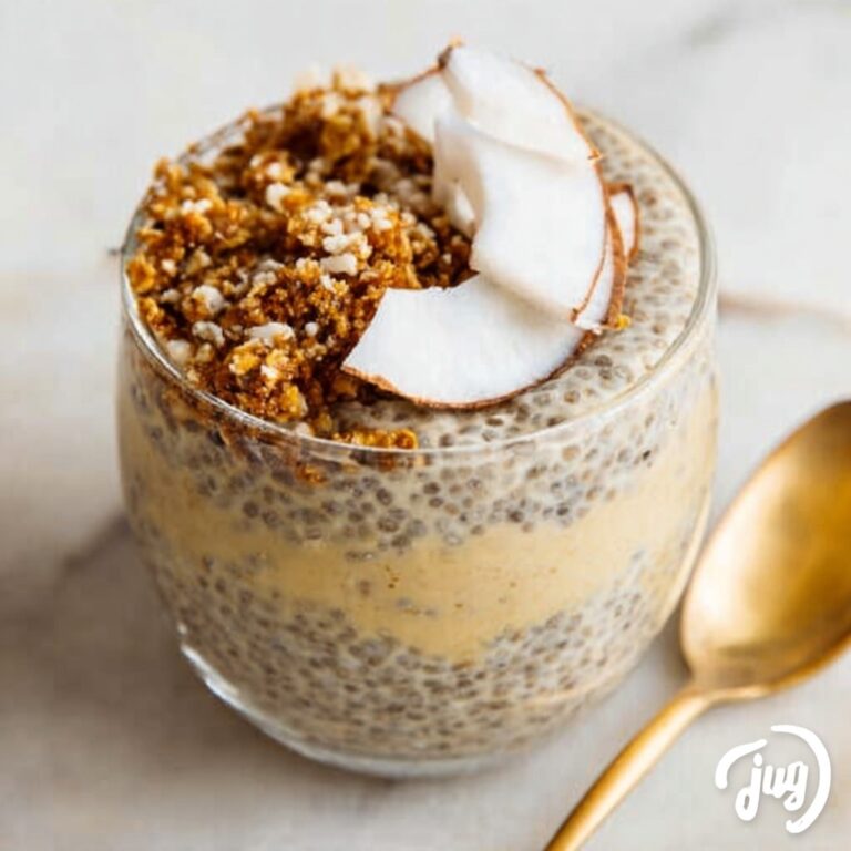 Mango Lassi Chia Pudding with Sticky Walnut Crumble Recipe