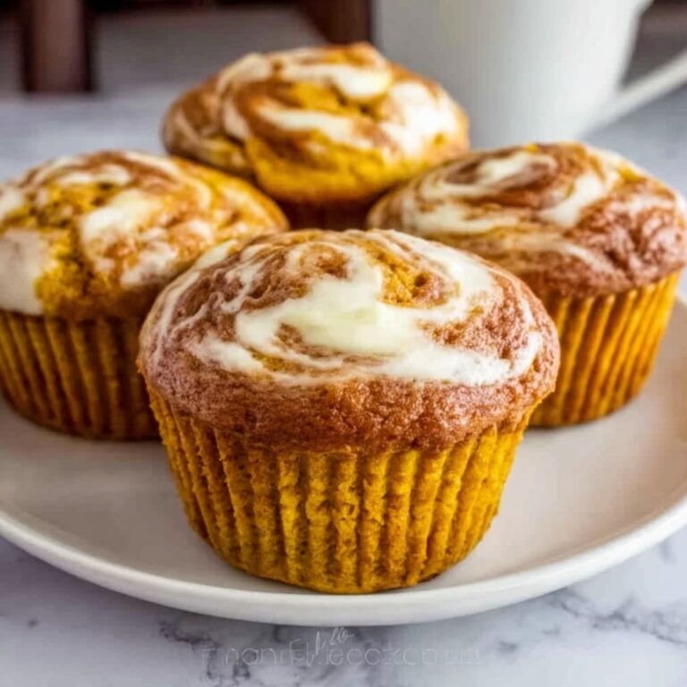 Fluffy Pumpkin Cream Cheese Swirl Muffins Recipe