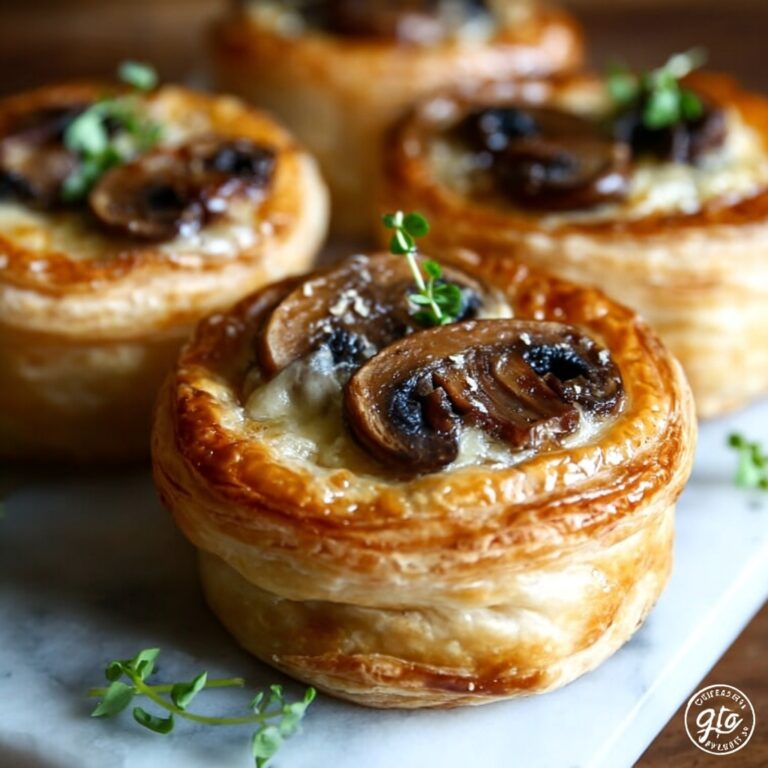 Mushroom and Thyme Pot Pies with Puff Pastry Recipe
