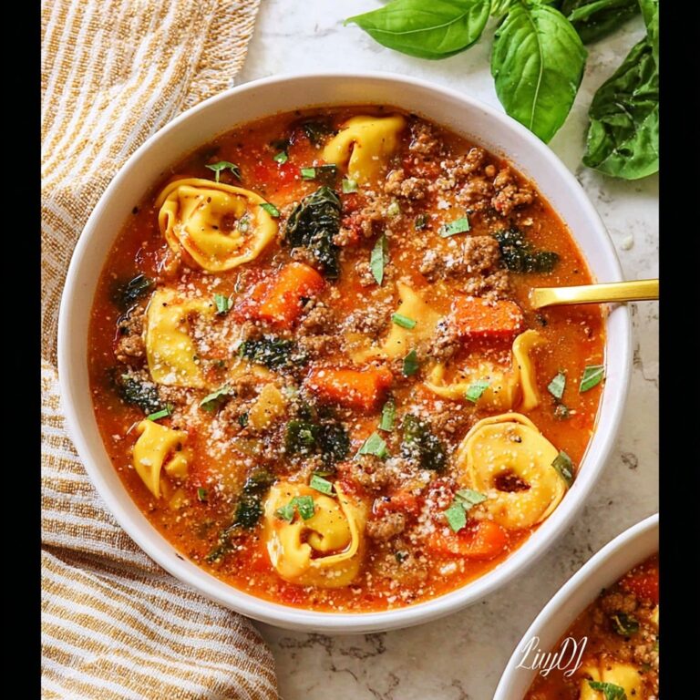 Creamy Italian Sausage and Tortellini Soup in the Slow Cooker Recipe