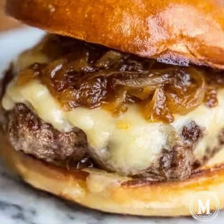 October Festival Pretzel Bun Beer Cheese Burger Recipe