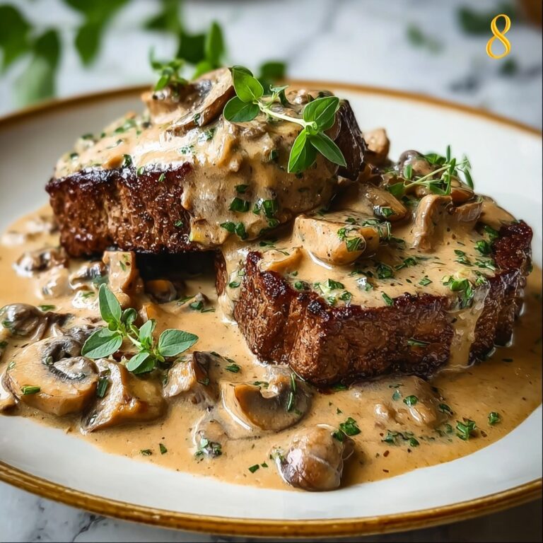 Creamy Mushroom Sauce Steak Recipe