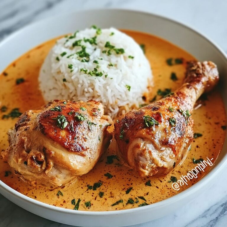 Creamy Paprika Chicken Drumsticks with Steamed Rice Recipe