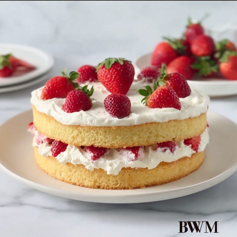 Homemade Light and Fluffy Strawberry Cake with Cream Cheese Frosting Recipe