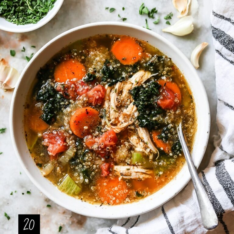 Nourishing Chicken Quinoa Soup with Vegetables Recipe