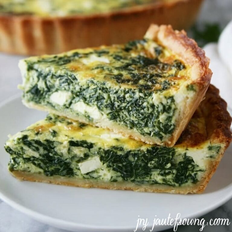 Mediterranean Spinach Cheese Feta Quiche Recipe