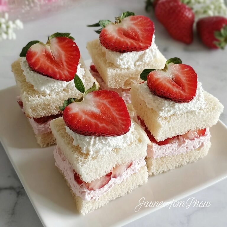 Delicious Strawberry Tea Sandwiches for Summer Parties Recipe