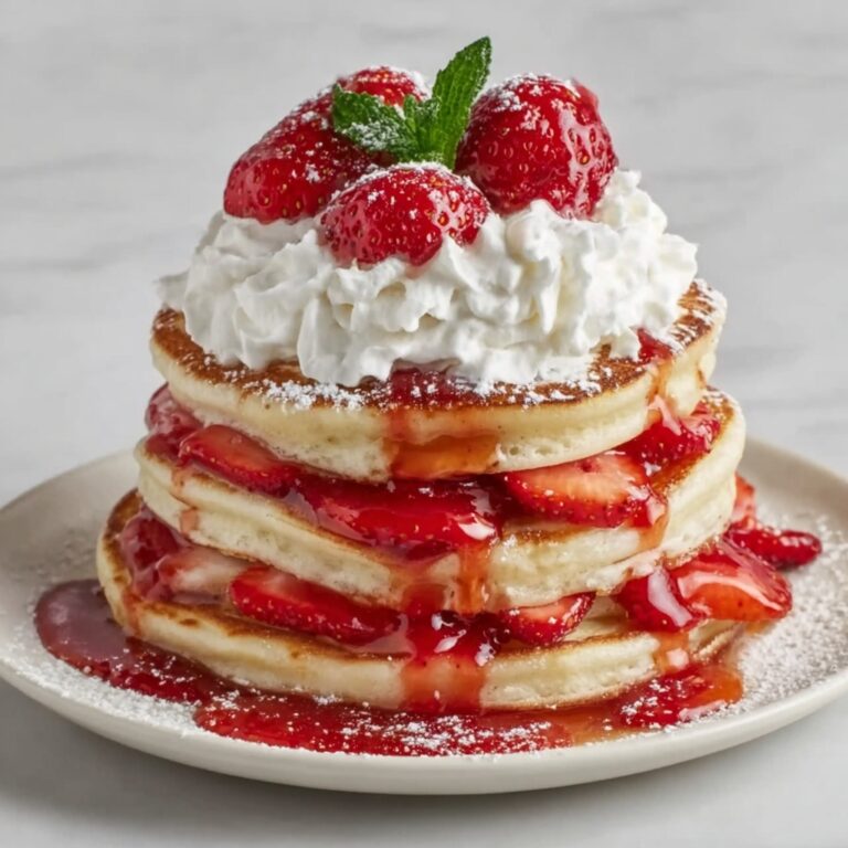 Fluffy Strawberry Cheesecake Pancakes Recipe