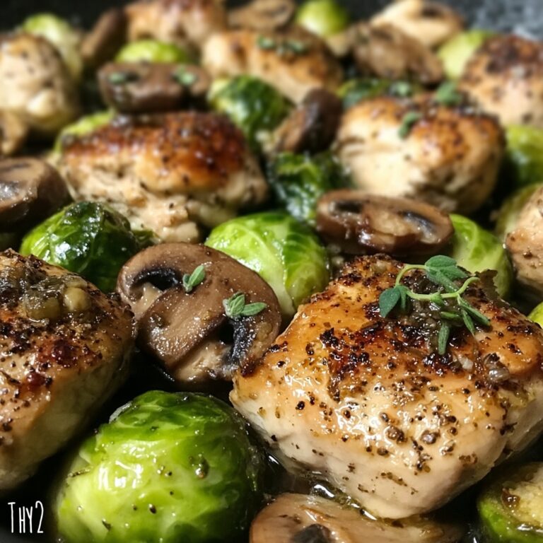 Balsamic Chicken and Brussels Sprouts: Creamy Comfort in Every Bite Recipe