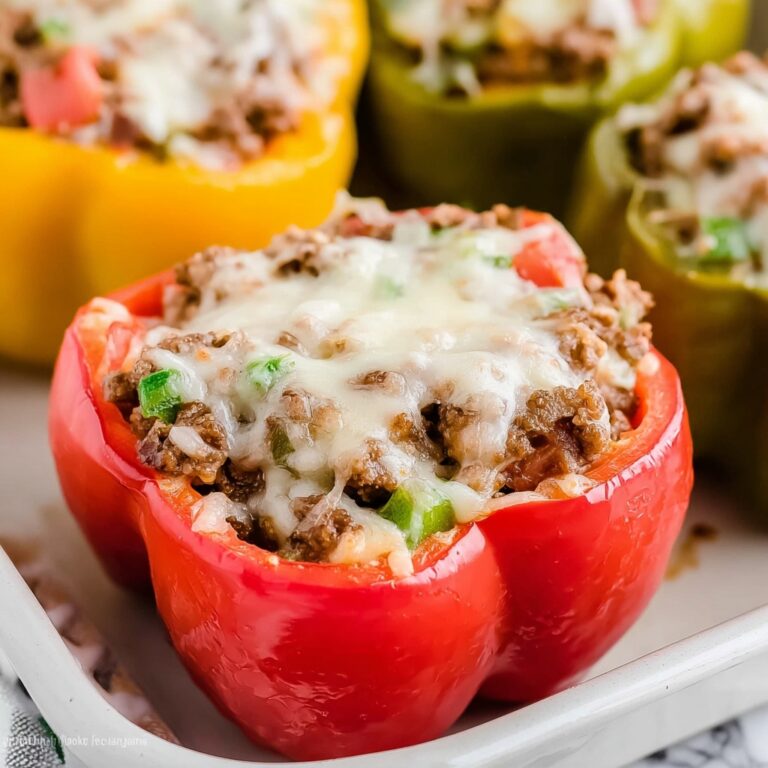 Stuffed Bell Peppers with Rice and Ground Beef Recipe