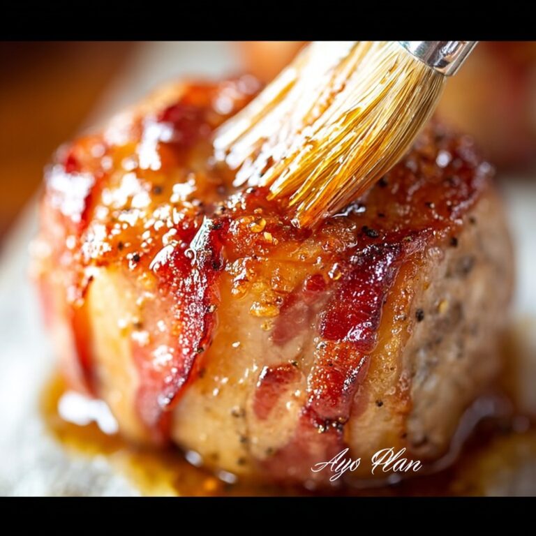 Bacon-Wrapped Pork Loin with Pepper Jelly Glaze Recipe