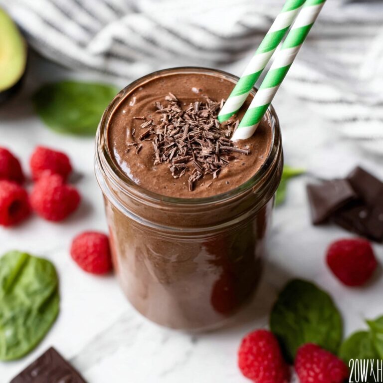 Chocolate Raspberry Smoothie with Avocado Recipe