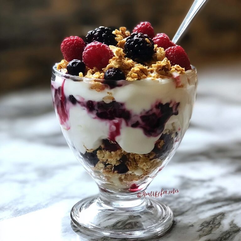 Greek Yogurt Parfait with Fresh Berries, Granola, and Honey Recipe