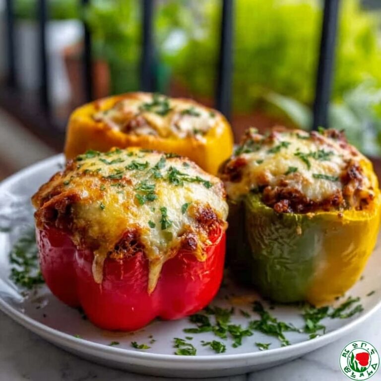 Stuffed Bell Peppers with Ground Beef and Cheese Recipe
