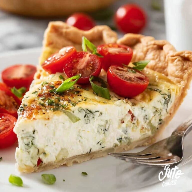 Easy Tomato Spinach Feta Quiche Recipe