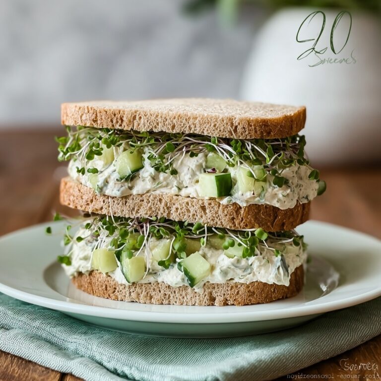 Cucumber Salad Sandwiches with Greek Yogurt, Feta, and Fresh Herbs Recipe