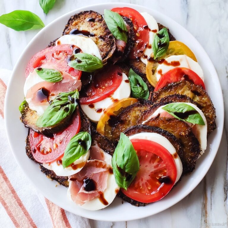 Crispy Eggplant Caprese Salad with Prosciutto Recipe