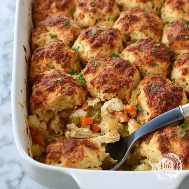 Buffalo Chicken Pot Pie with Cheddar Biscuit Topping Recipe