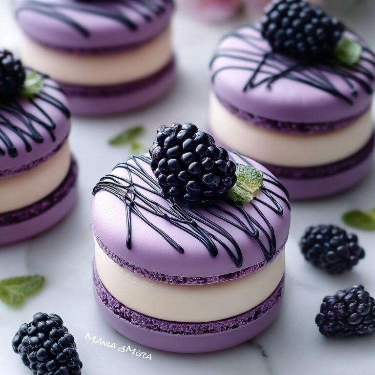 Blackberry Macarons for an Elegant Dessert Night Recipe