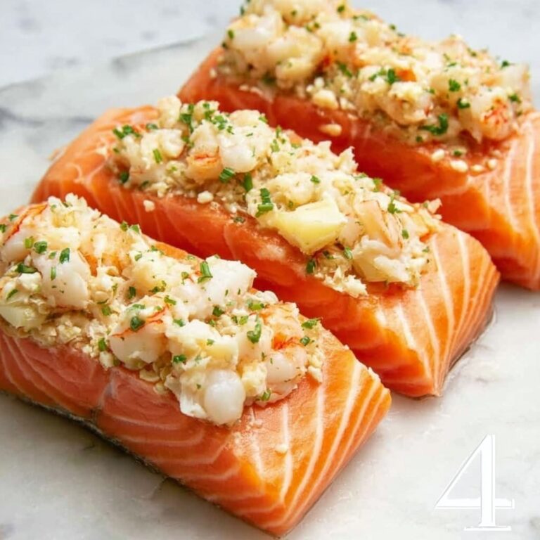 Crab and Shrimp Stuffed Salmon Recipe