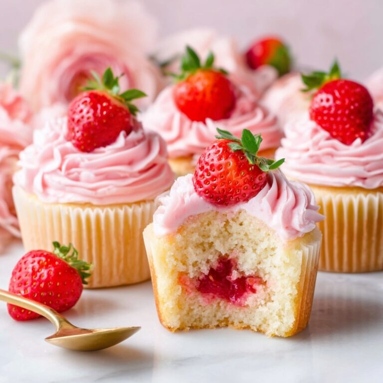 Strawberry Cupcakes with Cream Cheese Frosting Recipe