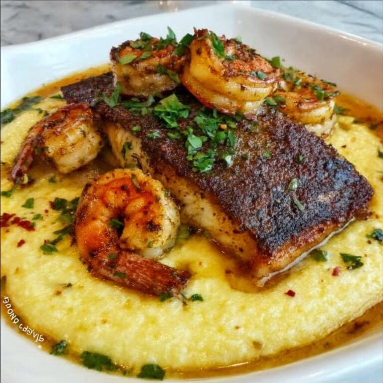 Red Snapper and Cajun Shrimp Grits Recipe