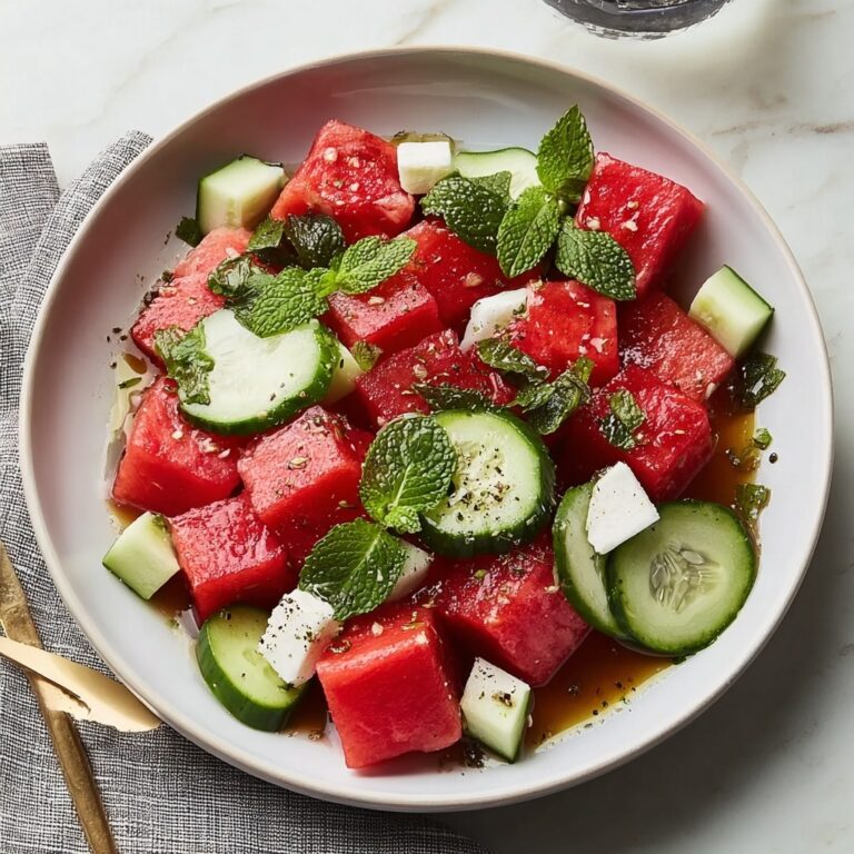Watermelon Salad with Feta, Mint, and Balsamic Glaze Recipe