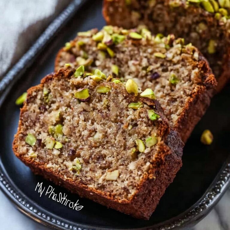 Tahini Pistachio Banana Bread Recipe
